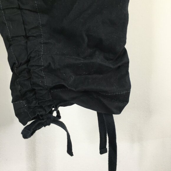 I AM GIA Black Ruching Adj Drawstring Hem Cargo Pockets Pant Jeans - Picture 9 of 12